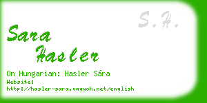 sara hasler business card